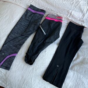 Bundle of Lululemon cycling and crop leggings